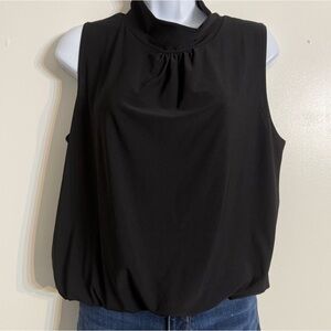NWT Jason Maxwell Black Sleeveless Blouse size X-Large